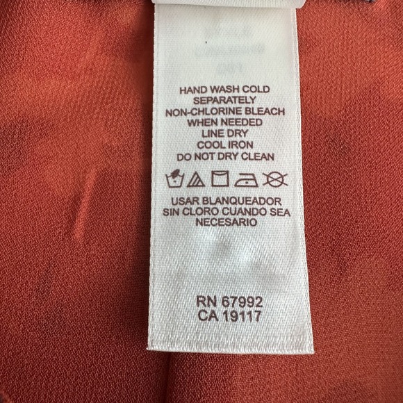 Sigrid Olsen Collection Mini Skirt 12 Silk Floral Orange Fall Festival Fairy - Picture 6 of 10